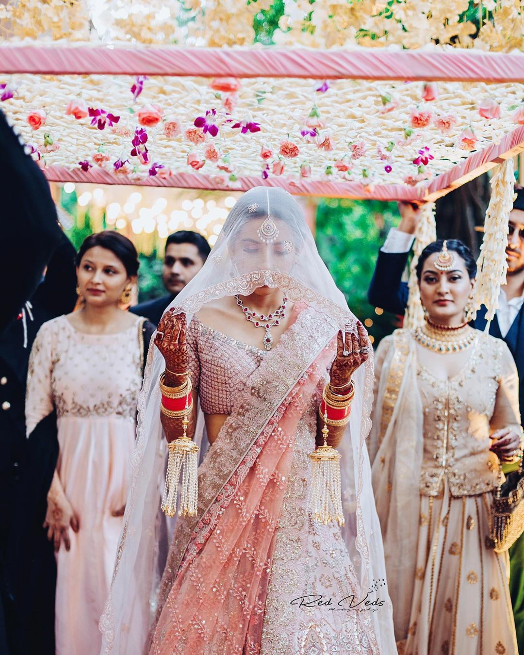 bride in a veil