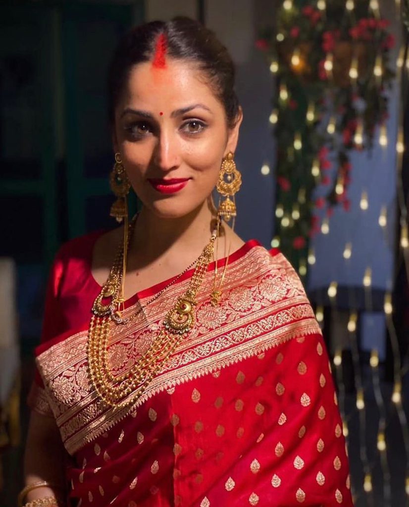 Yami Gautam in red saree