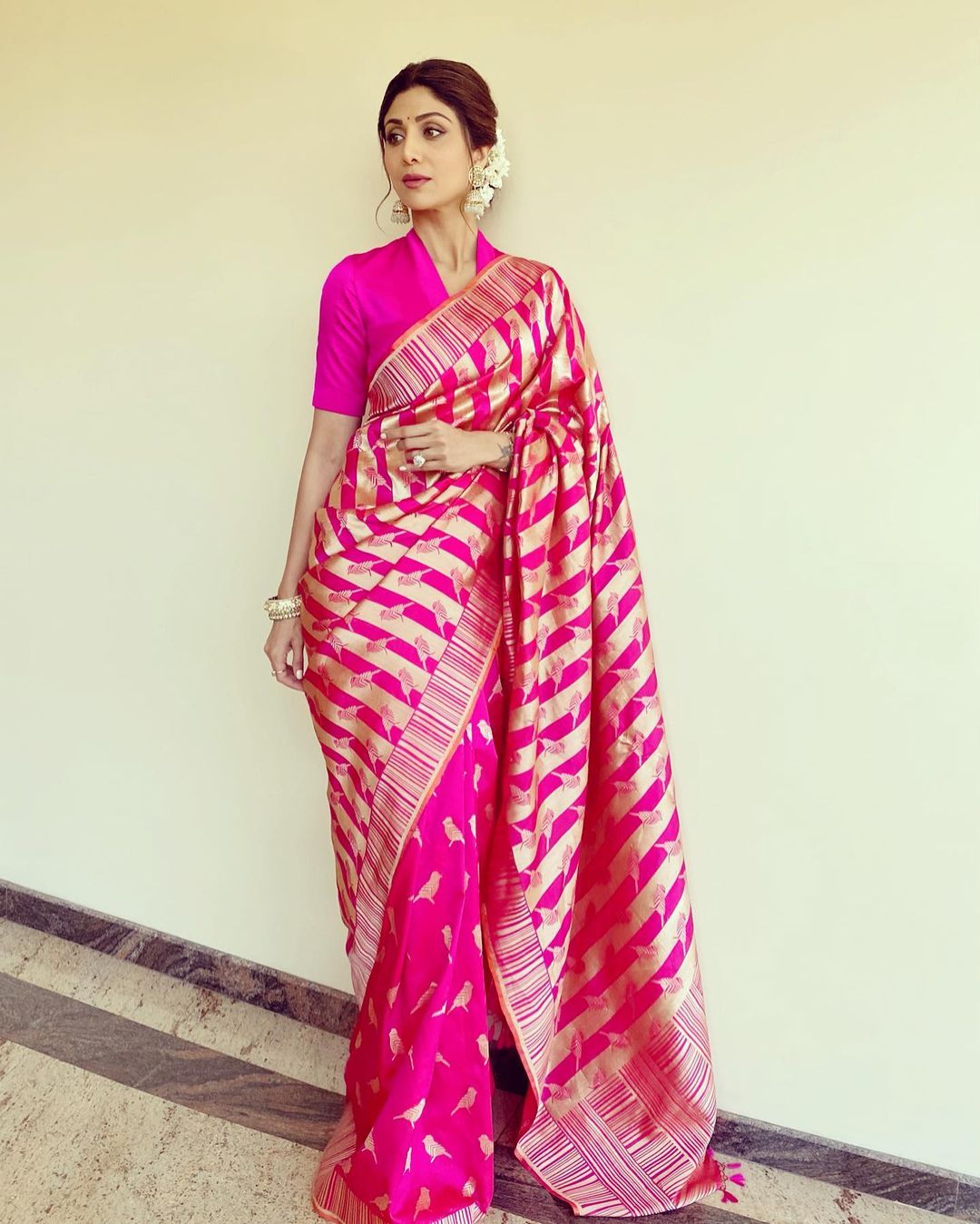 Shilpa Shetty in banarasi silk