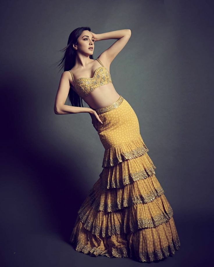 Kiara Advani in Arpita Mehta yellow lehenga