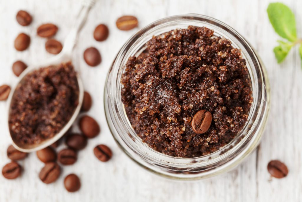 DIY coffee scrub