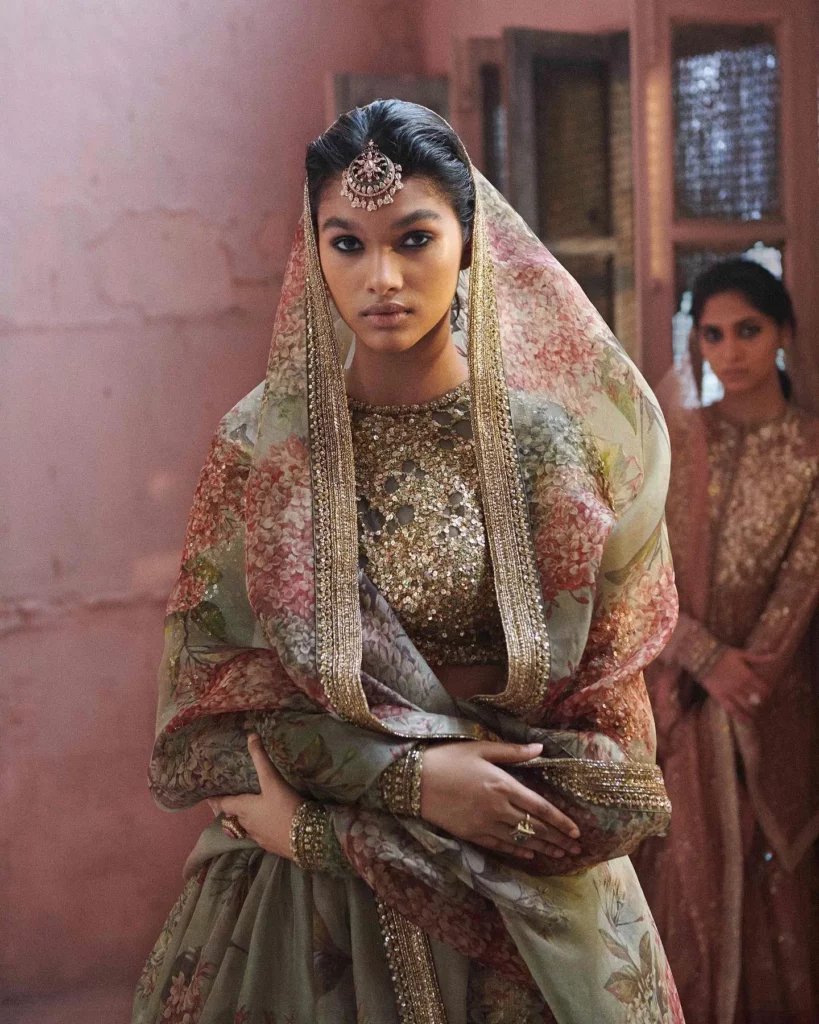 organza lehenga