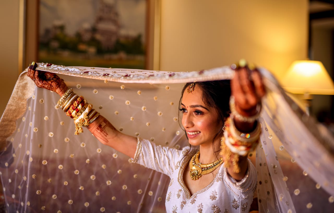 white lehenga