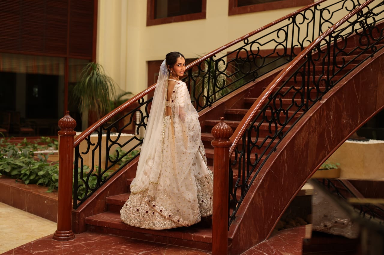 white lehenga