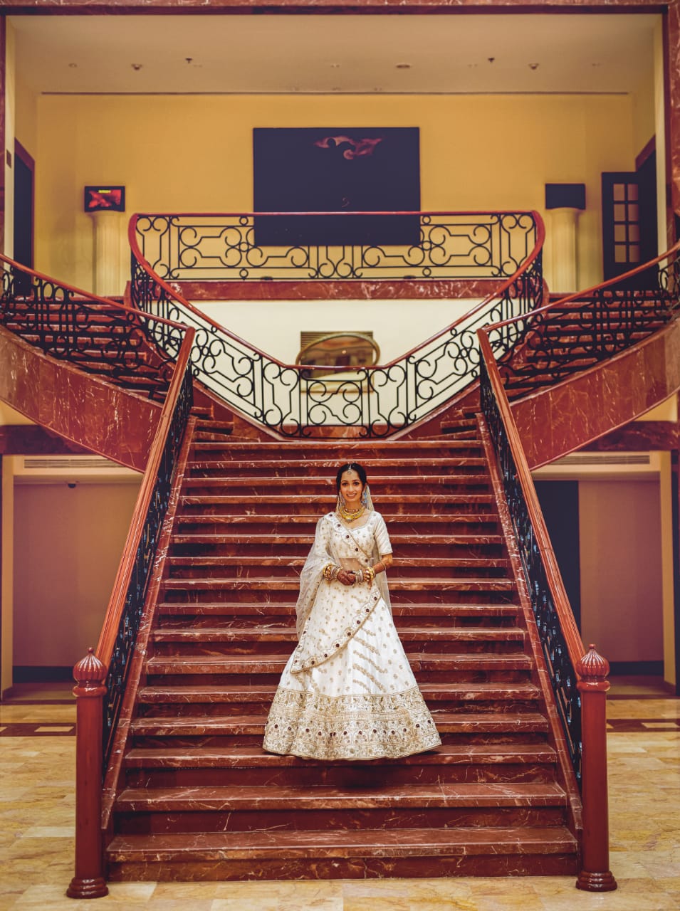 white lehenga