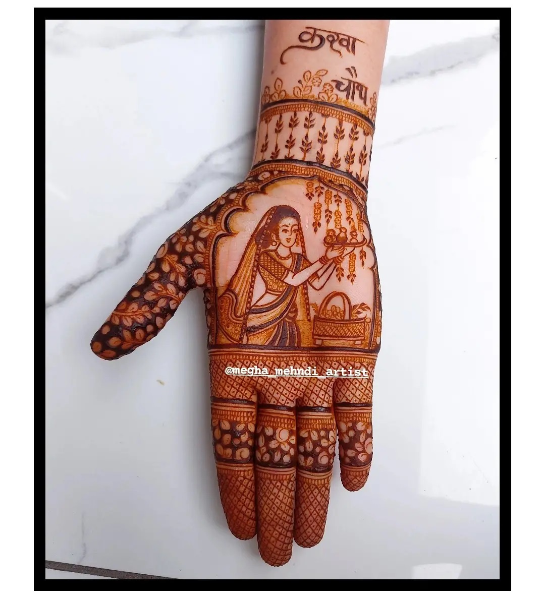 pooja thali henna design