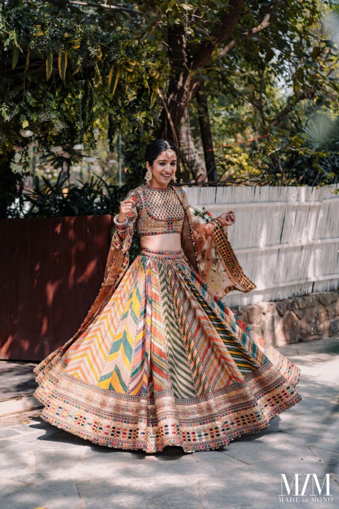 multi panel lehenga