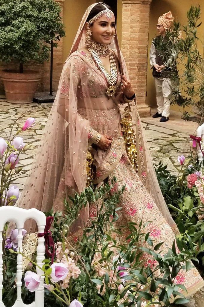 pink sabyasachi lehenga