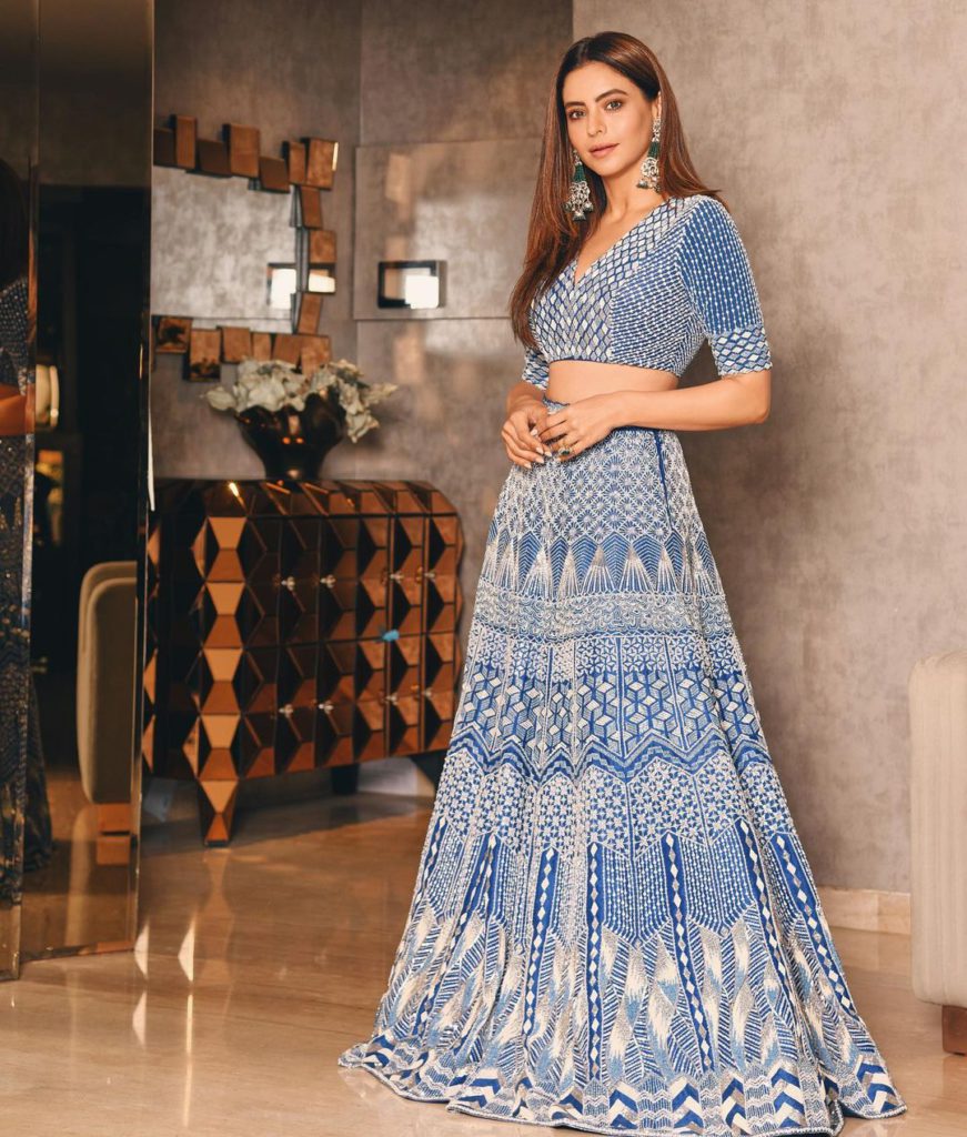 blue lehenga