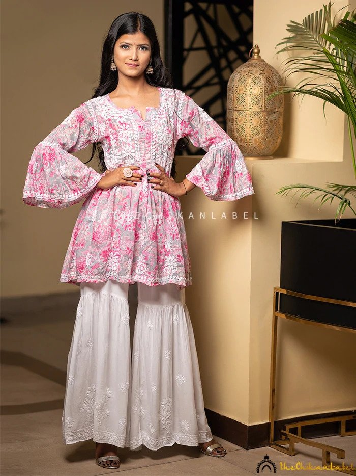 peplum kurta and sharara