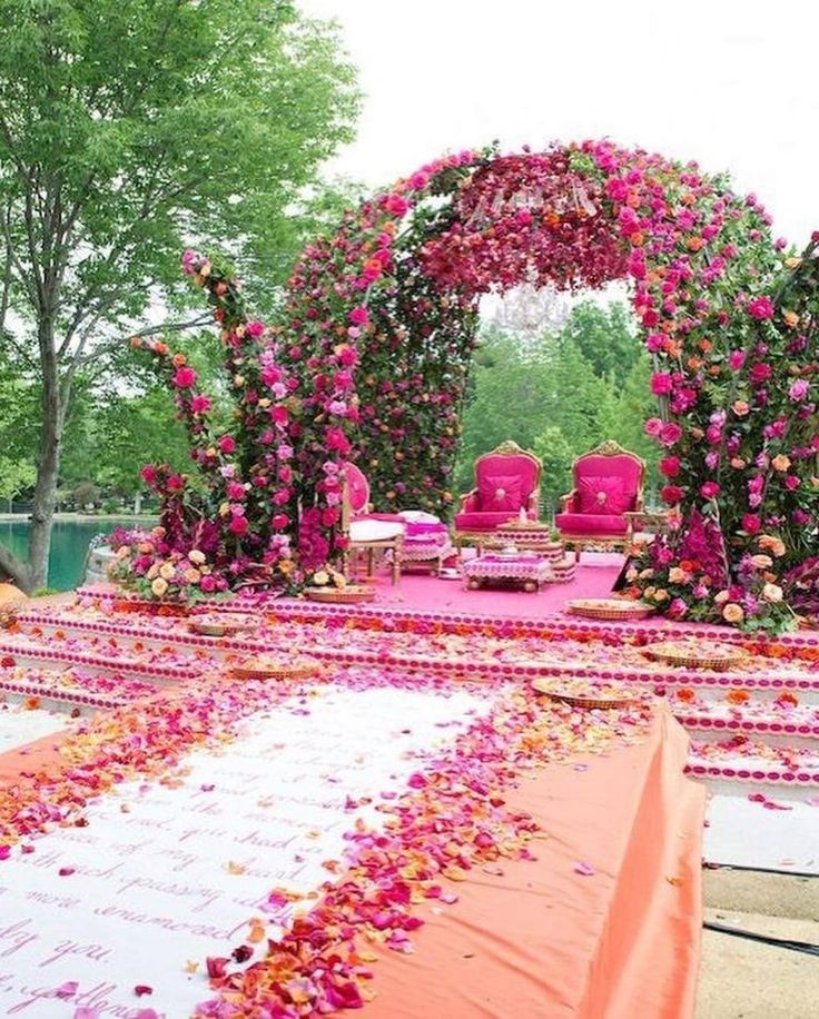 suspended floral decor