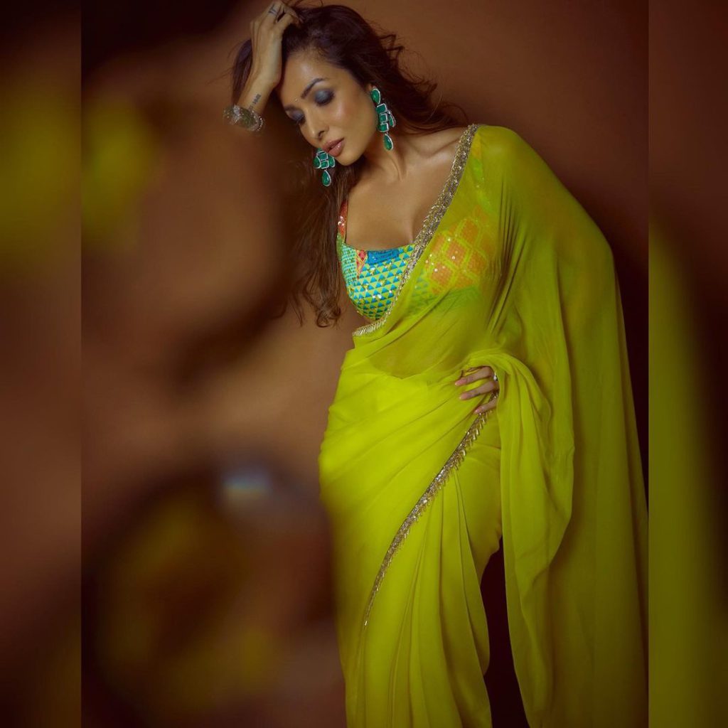 green saree