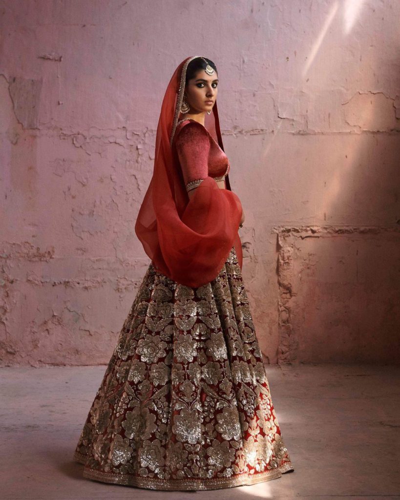 velvet lehenga 