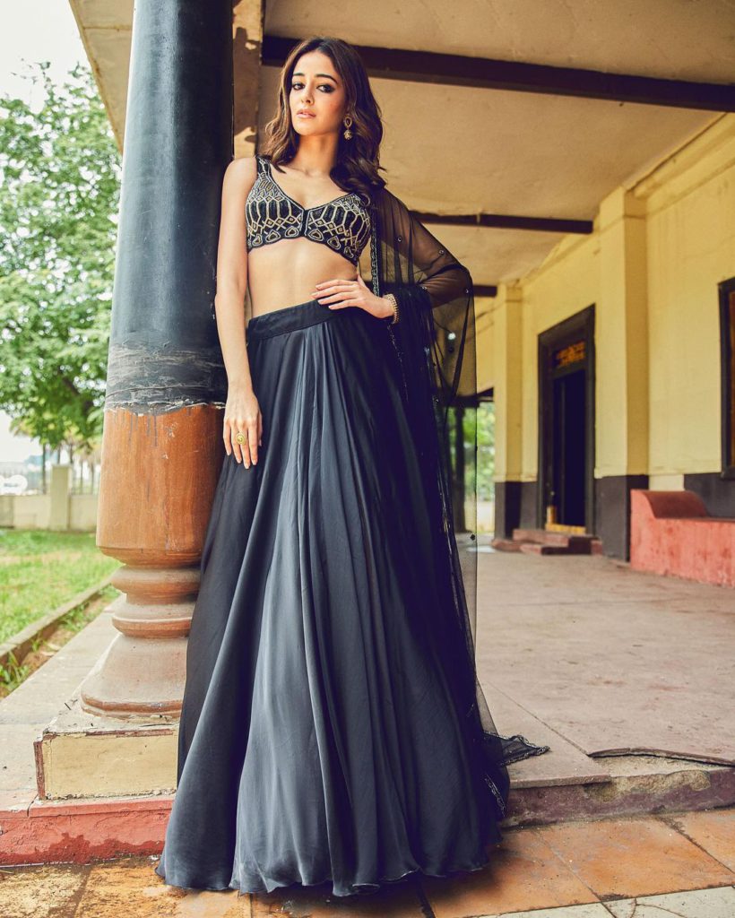 black and gold lehenga