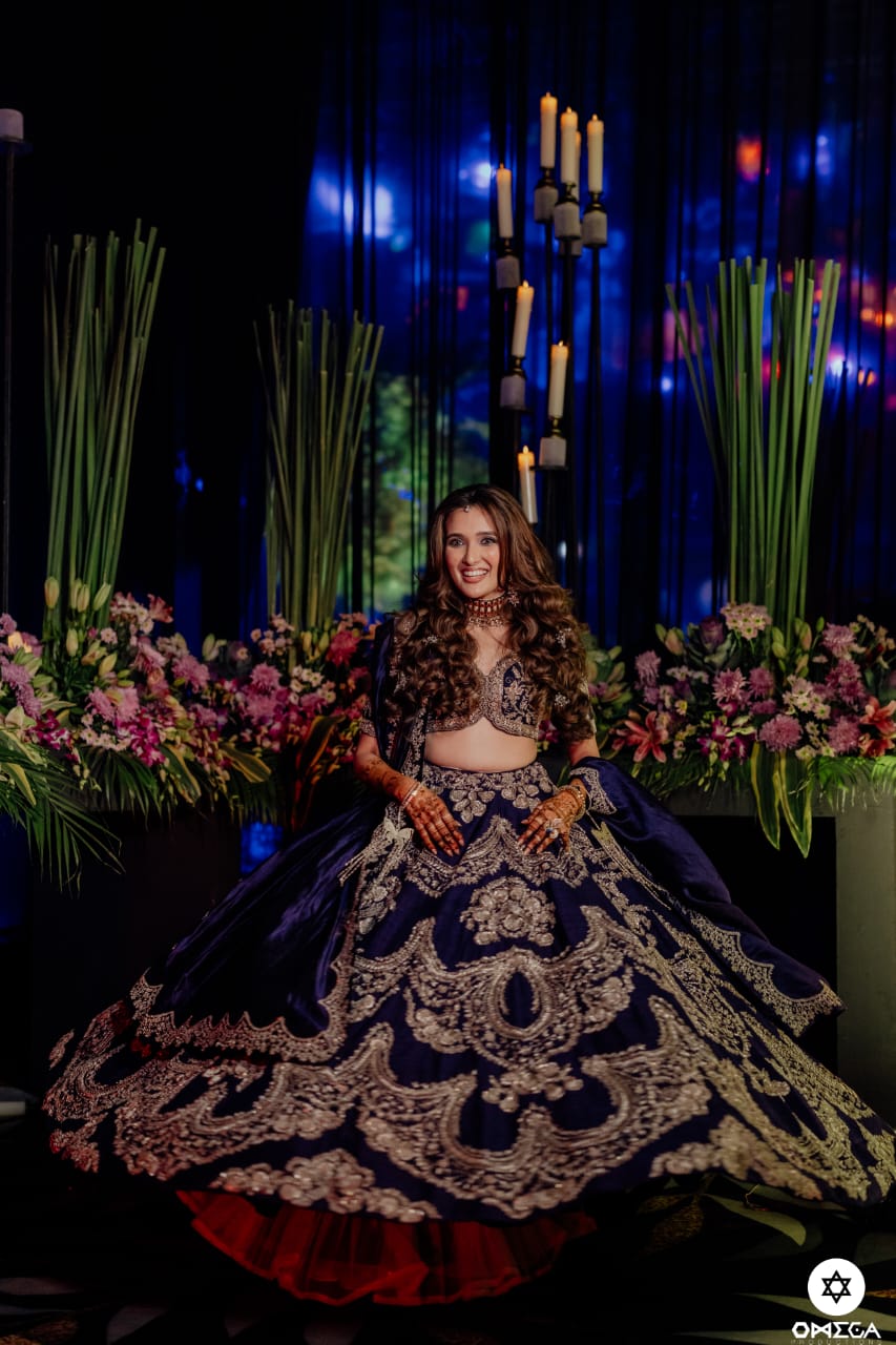 blue lehenga