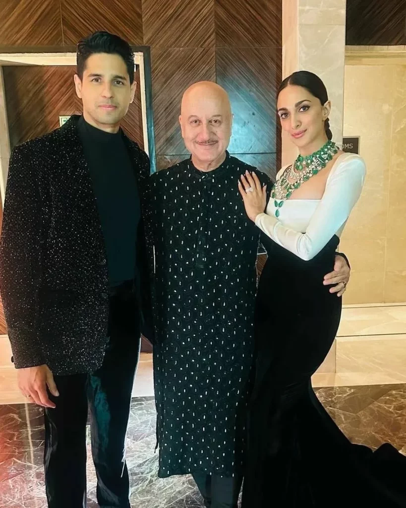 anupam kher at kiara and sidharth's reception