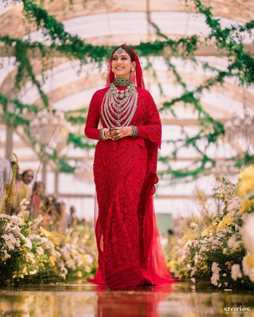 Nayanthara's red saree